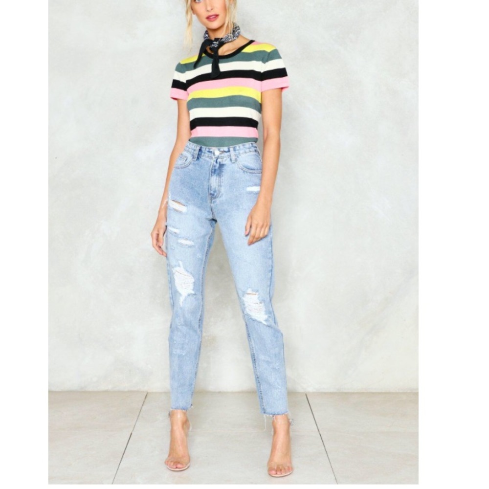 Brand new distressed nasty gal jeans
